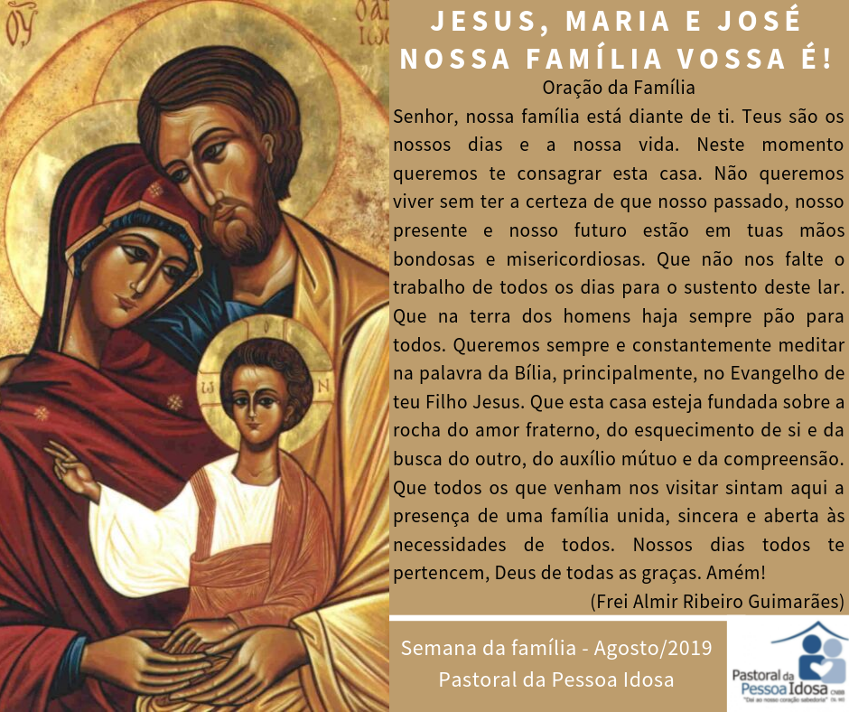 Jesus maria e josé nossa família vossa é