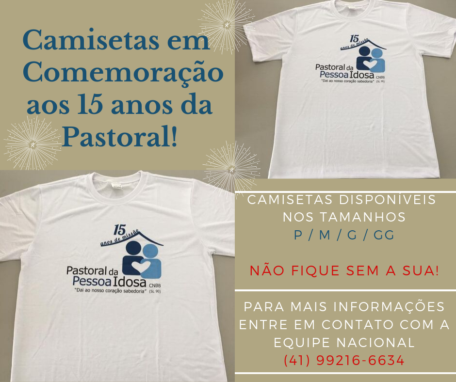 Camiseta em comemoração aos 15 anos da Pastoral 1